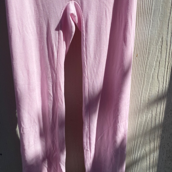 Skims lounge pant lace trim pink ribbed size small - Picture 5 of 12